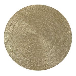 Individual Decorativo Redondo Dorado
