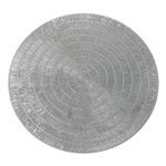 Individual Decorativo Redondo Plateado
