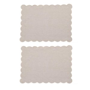 Set 2 Individuales Beige