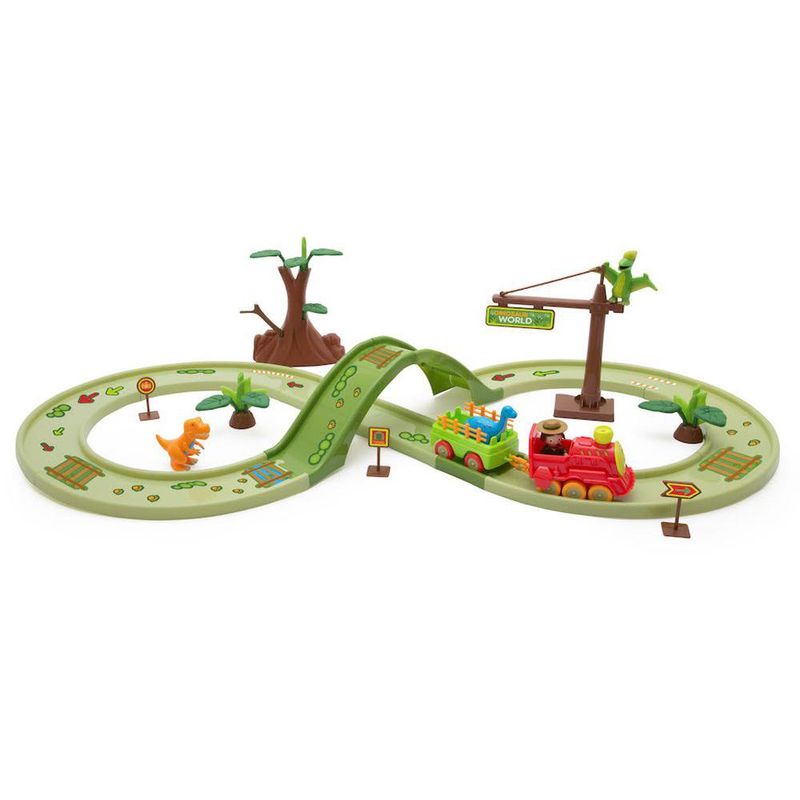 Set de Juego Tren Dinosaurio 38 Pzas