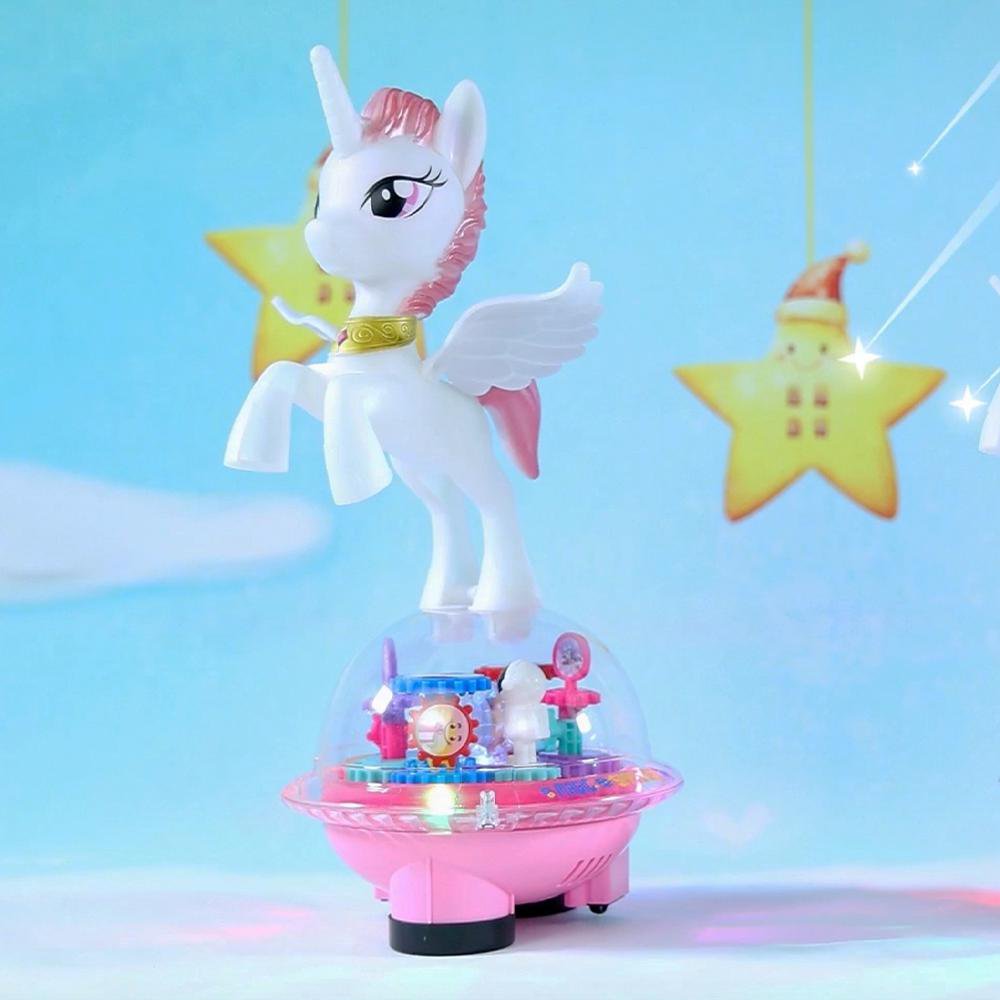 Ububiko Helicóptero Unicornio Volador Con Luces LED: Juguete Sensorial Para Niños, Vuelo Estable Y Seguro