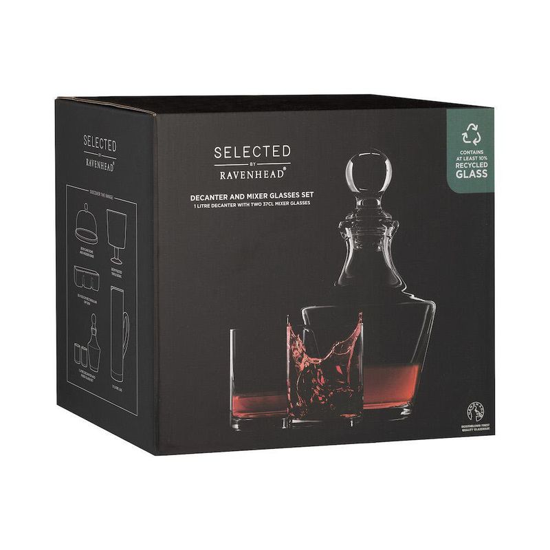 Set de Licorera con 2 Vasos 1 L