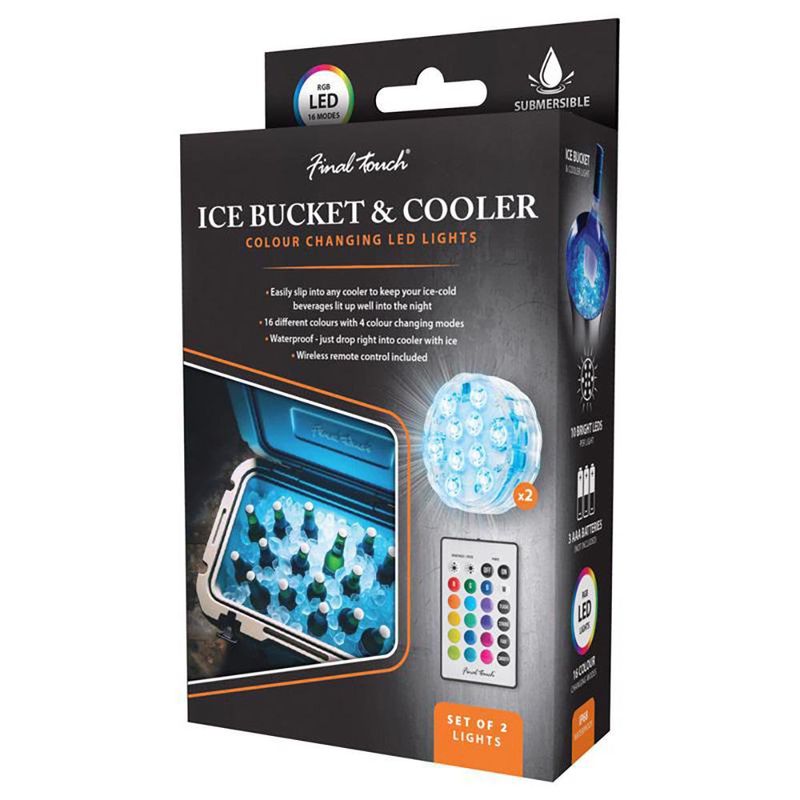 Set de 2 Luces LED Sumergibles para Hielera