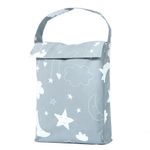 Cortina Infantil Black Out Gris con Diseño Estrellas
