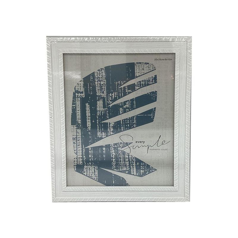 Marco Decorativo Blanco Texturizado