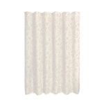 Cortina de Tela para Baño Beige con Diseño de Hojas