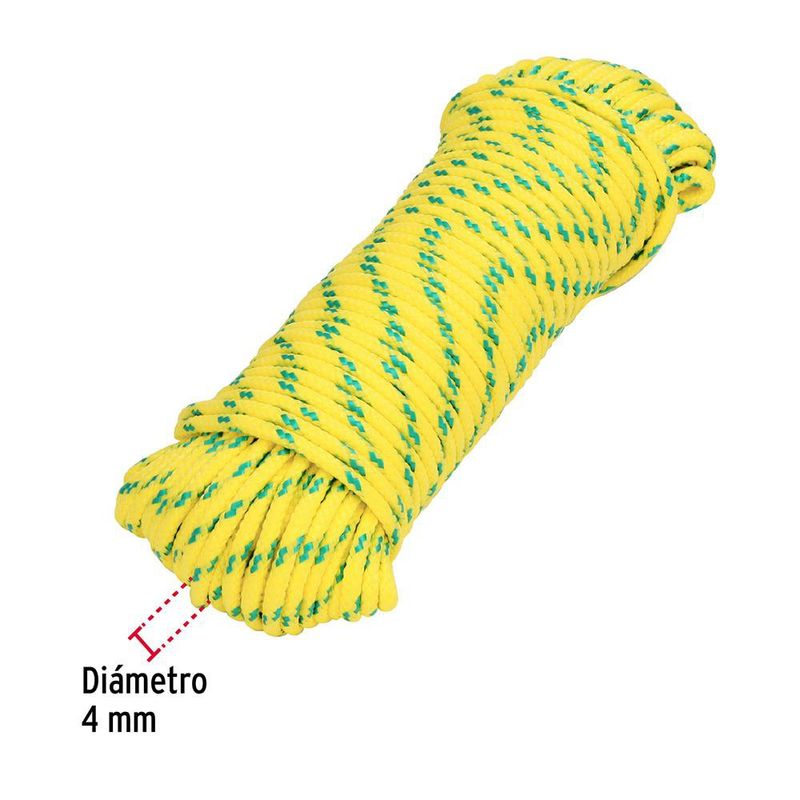 Cuerda Trenzada de Polipropileno Multicolor 4 Mm X 30 M