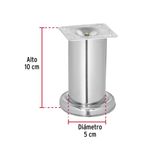 Pata para Sofá y Mueble Cromo 100 Mm