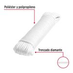 Cuerda de Poliéster Diamante Blanca 5 Mm X 15 M