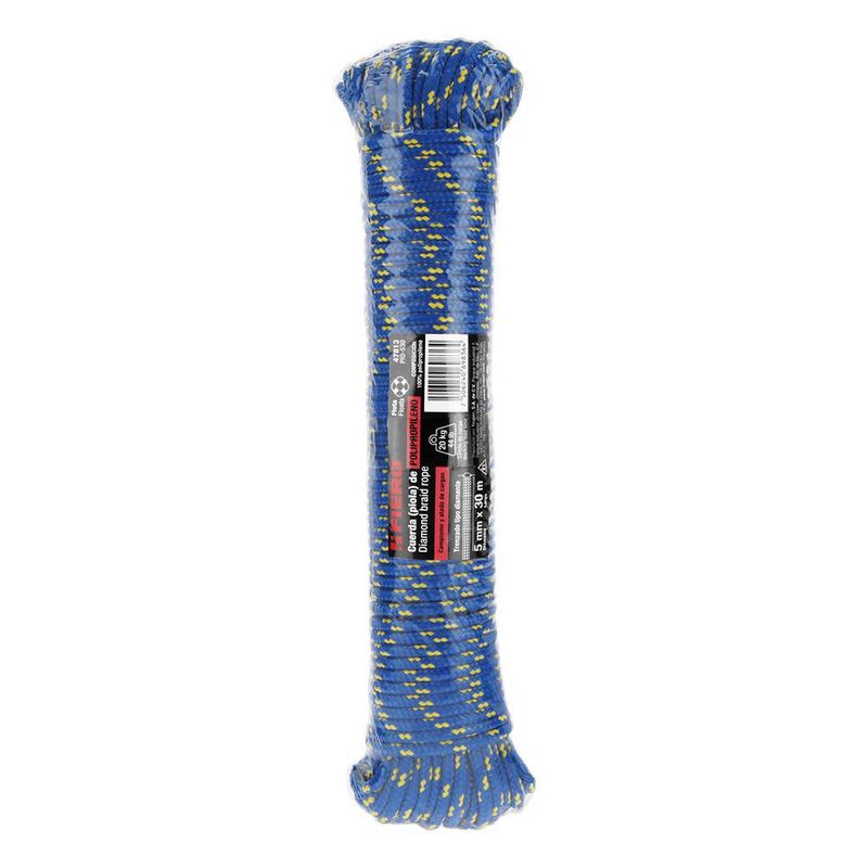 Cuerda Trenzada de Polipropileno Multicolor 5 Mm x 30 M