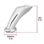 Pata para Sofá y Mueble Cromo 90 Mm