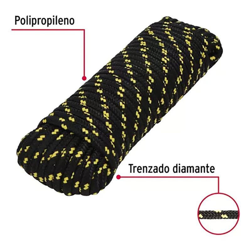 Cuerda Trenzada de Polipropileno Multicolor 10 Mm X 30 M