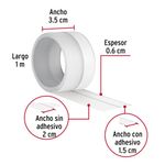 Cinta Guardapolvo Transparente 1 M X 35 Mm