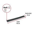 Guardapolvo para Puerta con Funda Negro 95 Cm