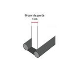 Guardapolvo para Puerta con Funda Negro 95 Cm