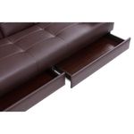 Sofá Cama Rudy Café de 3 Plazas 180X81X79 Cm