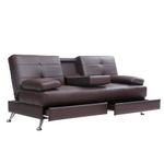Sofá Cama Rudy Café de 3 Plazas 180X81X79 Cm