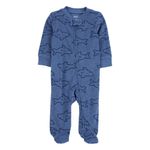 Mameluco Texturizado Azul con Diseño de Tiburones para Niño - Varias Tallas