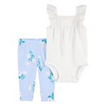Conjunto de Body con Volantes y Pantalón Estampado para Niña - Varias Tallas