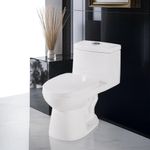 Sanitario Elongado de Cierre Fácil Color Blanco