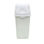 Bote de Plástico con Tapa Vaivén Blanco 50 L