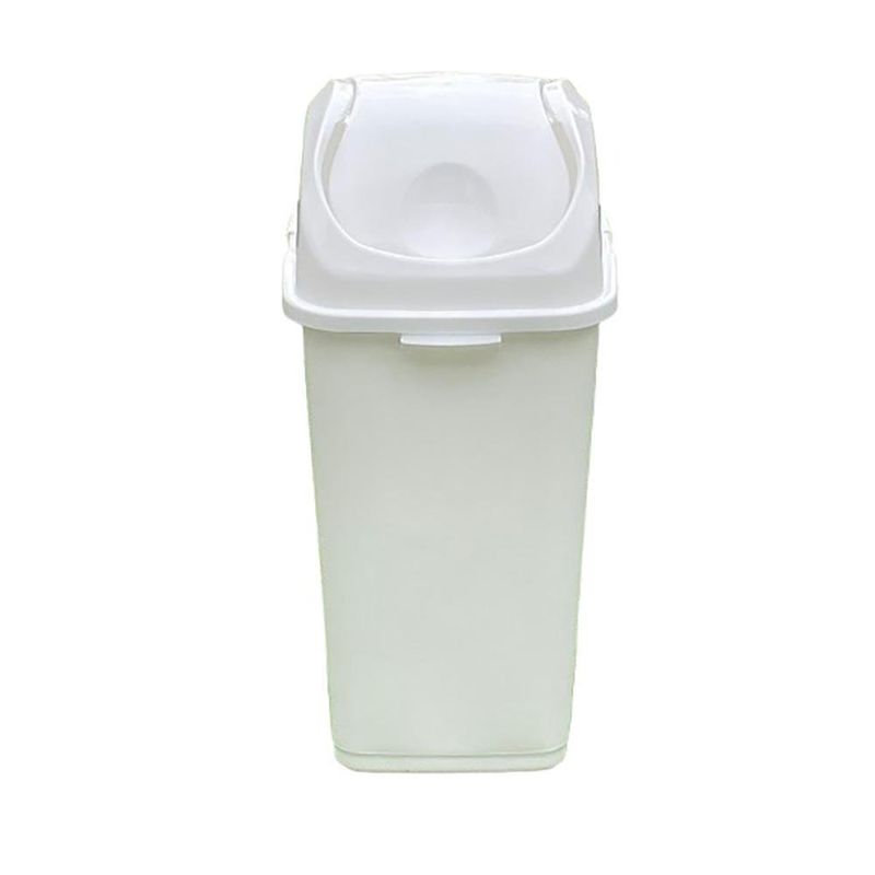 Bote de Plástico con Tapa Vaivén Blanco 50 L