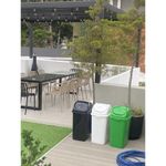 Bote de Plástico con Tapa Vaivén Blanco 50 L