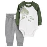 Conjunto de Body y Pantalón de Algodón con Diseño de Dinosaurio para Niño - Varias Tallas
