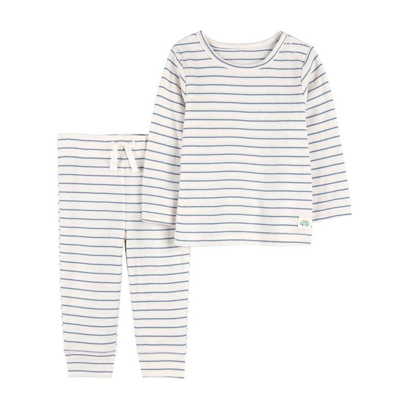 Conjunto de Camiseta de Manga Larga y Pantalón con Diseño de Rayas para Niño - Varias Tallas