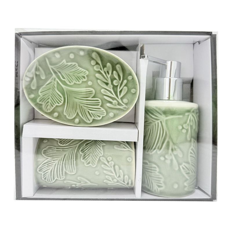 Set de Accesorios para Baño Verde 3 Pzas