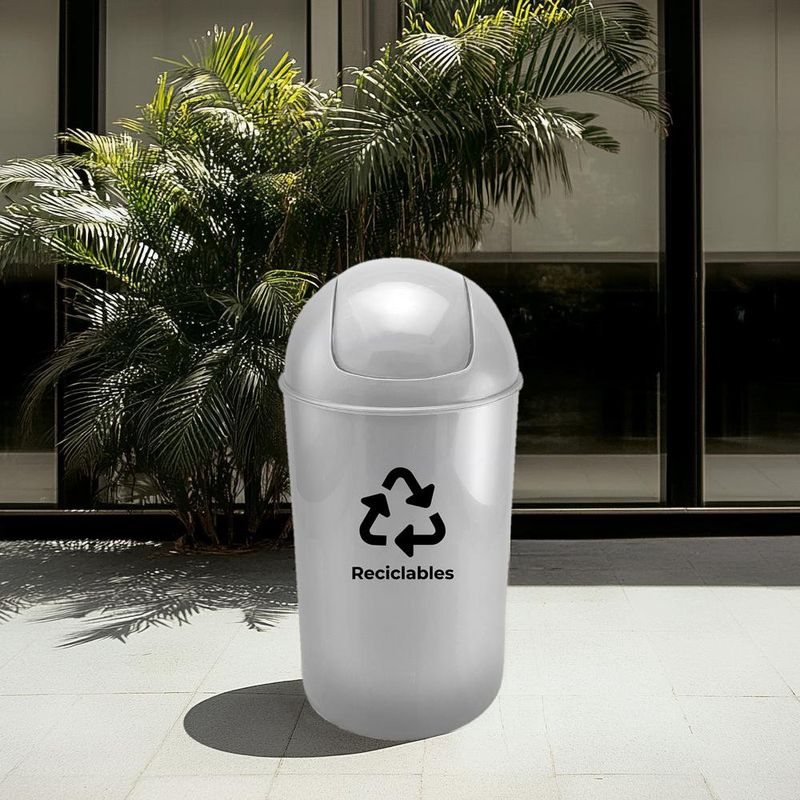 Basurero para Reciclables con Tapa Vaivén de Plástico