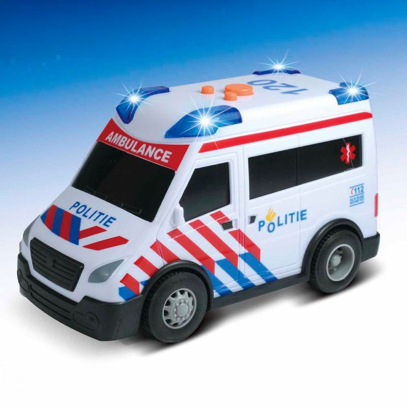 PLAYJOCS GT-8174 Ambulance En Métal - Jouet Et Collection, Portes Avant Ouvrantes, Conforme Normes Européennes, Cadeau Enfant