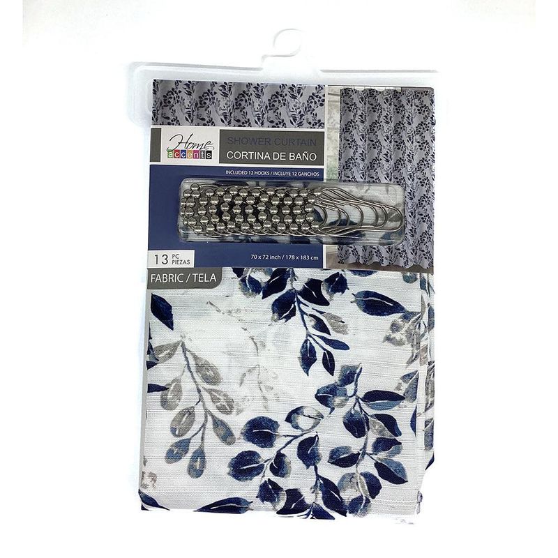 Cortina para Baño Estampada con Ganchos
