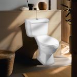 Sanitario de Dos Piezas con Descarga Dual Redondo Acuacer Blanco