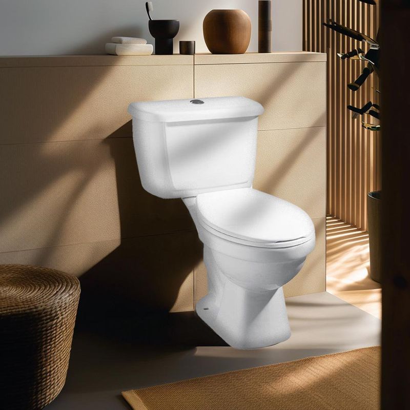 Sanitario de Dos Piezas con Descarga Dual Redondo Acuacer Blanco