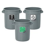 Set de 3 Stickers para Separación de Residuos Reciclables y Orgánicos