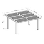 Mesa de Jardín Extensible de Aluminio Oris Marrón