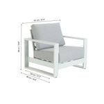 Silla con Brazo Alu Blanca Atenas