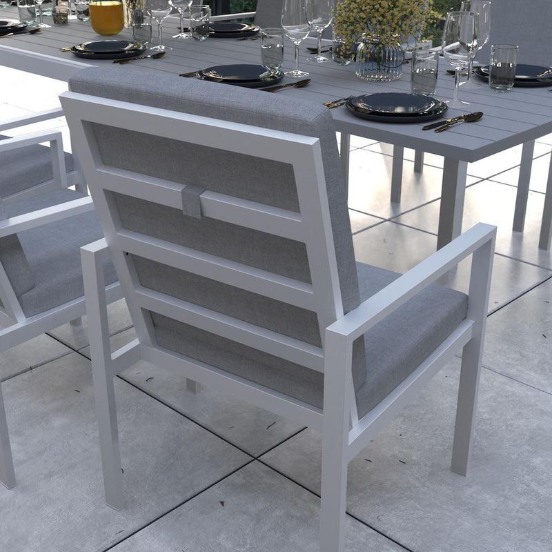 Set de 2 Sillas con Brazos Blancas Atenas