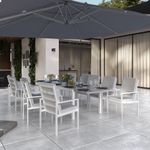 Set de 2 Sillas con Brazos Blancas Atenas