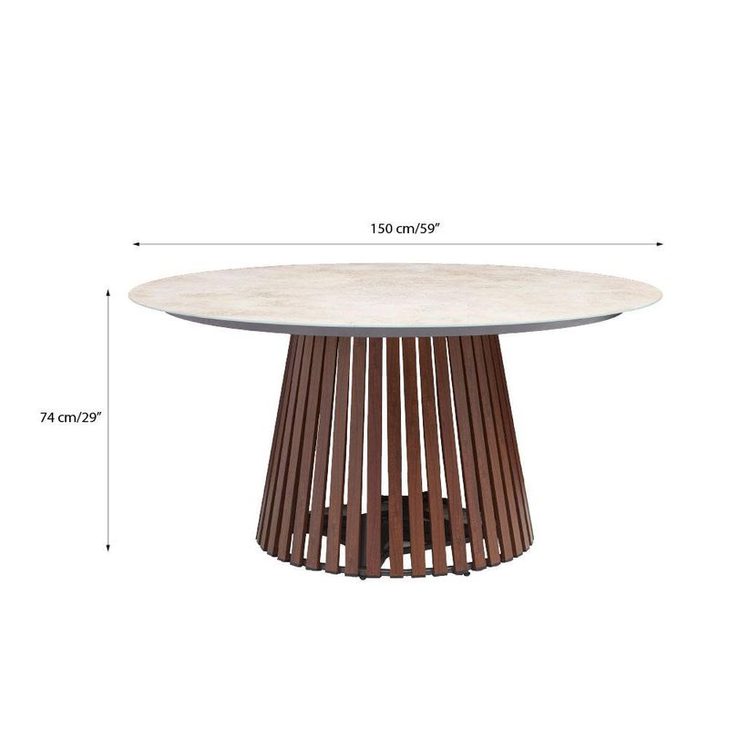 Mesa para Comedor Redonda Café 6 Personas Natura