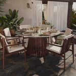 Mesa para Comedor Redonda Café 6 Personas Natura