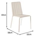 Silla Beige de Jardín sin Brazos Lima Idaho