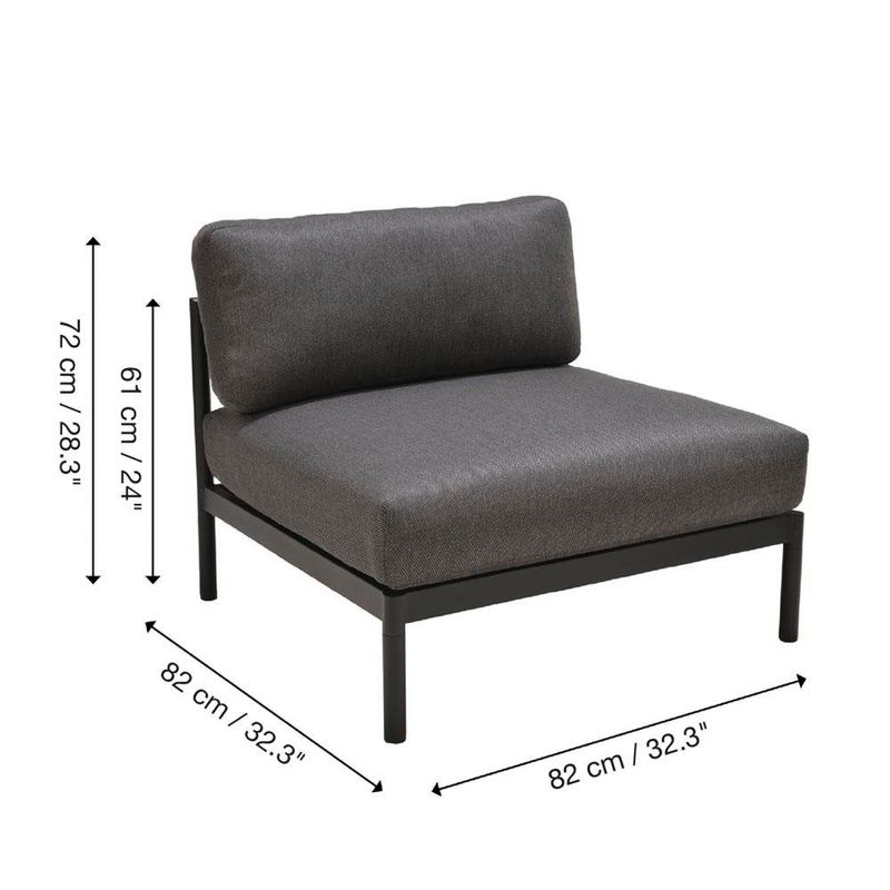 Sillón Exterior Idun 1 Plaza Negro