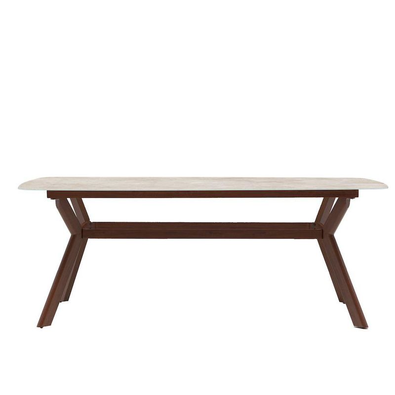 Mesa de Comedor Beige 6 Personas Natura