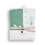 Set-de-Frazadas-Muselina-Lisa-Y-Diseño-Verde