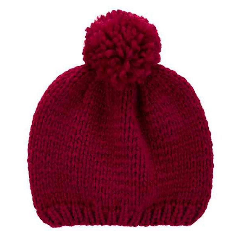 Gorro Tejido Doble Pompon Rojo - Varias Tallas