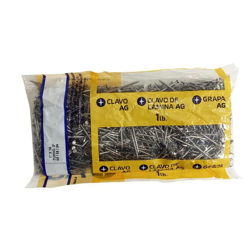 Bolsa de Clavos para Madera 1 Plg 1 Lb