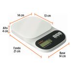 Báscula Electrónica Plástica para Cocina