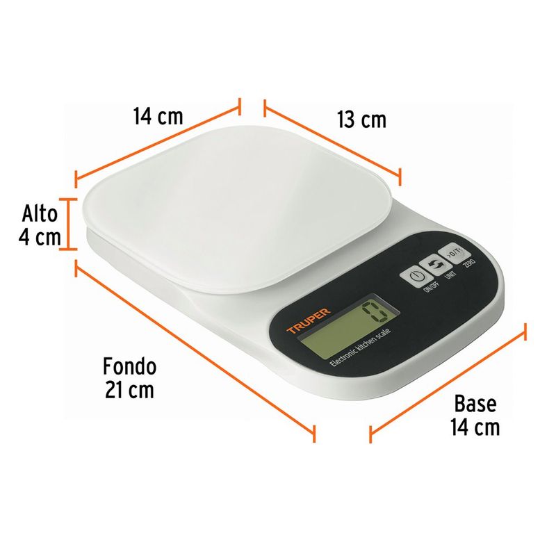 Báscula Electrónica Plástica para Cocina